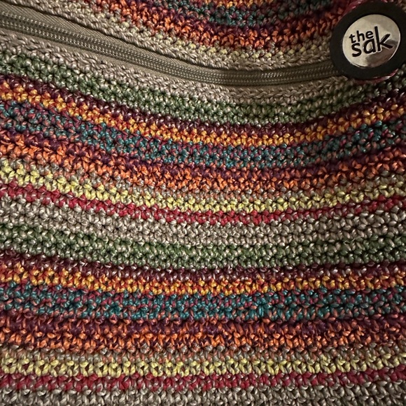 The Sak multi colored crotchet purse. Red interior in good condition. Preowned - Picture 5 of 7